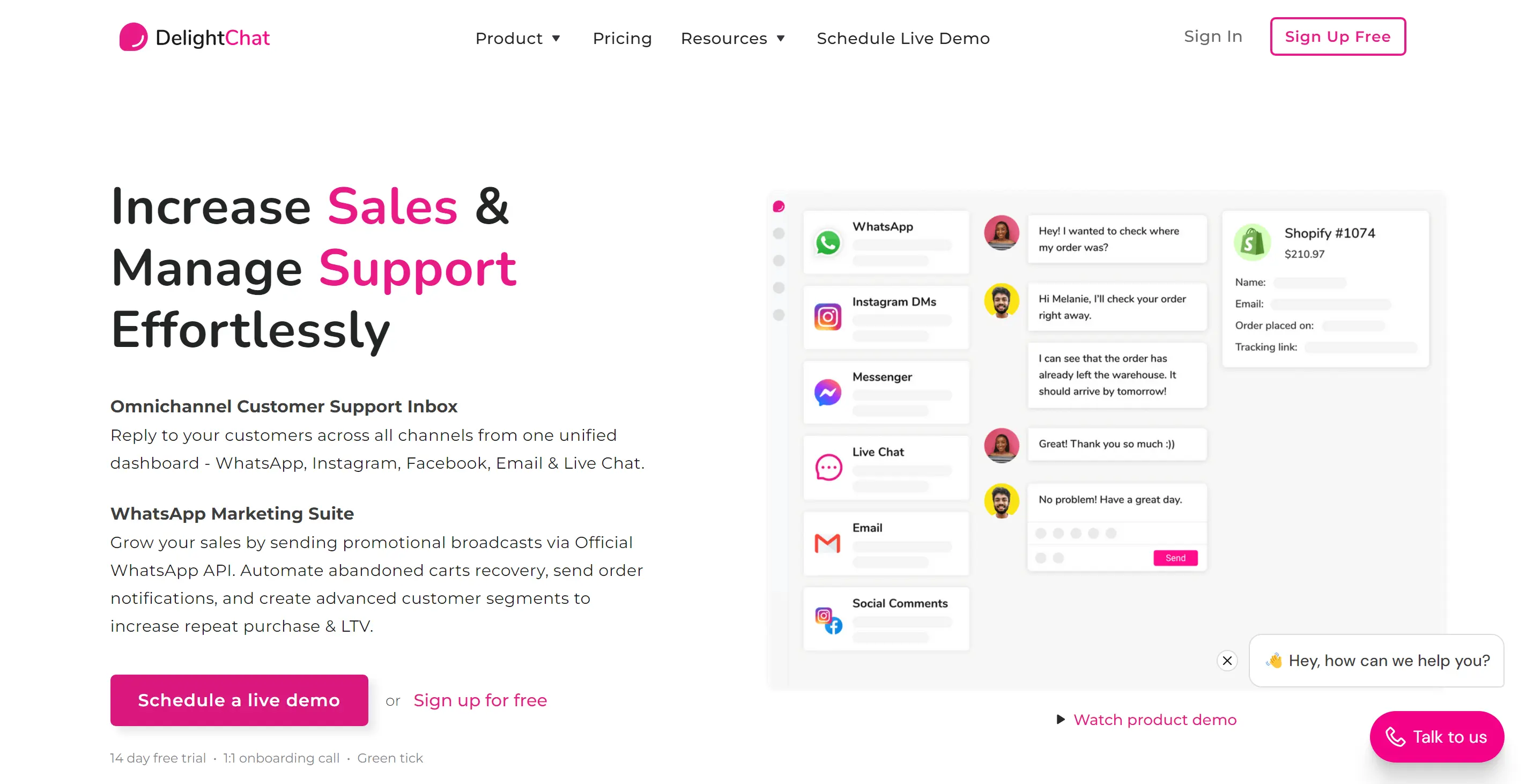 DelightChat - Omnichannel Inbox Marketing for Shopify Stores DelightChat - Omnichannel Inbox Marketing for Shopify Stores