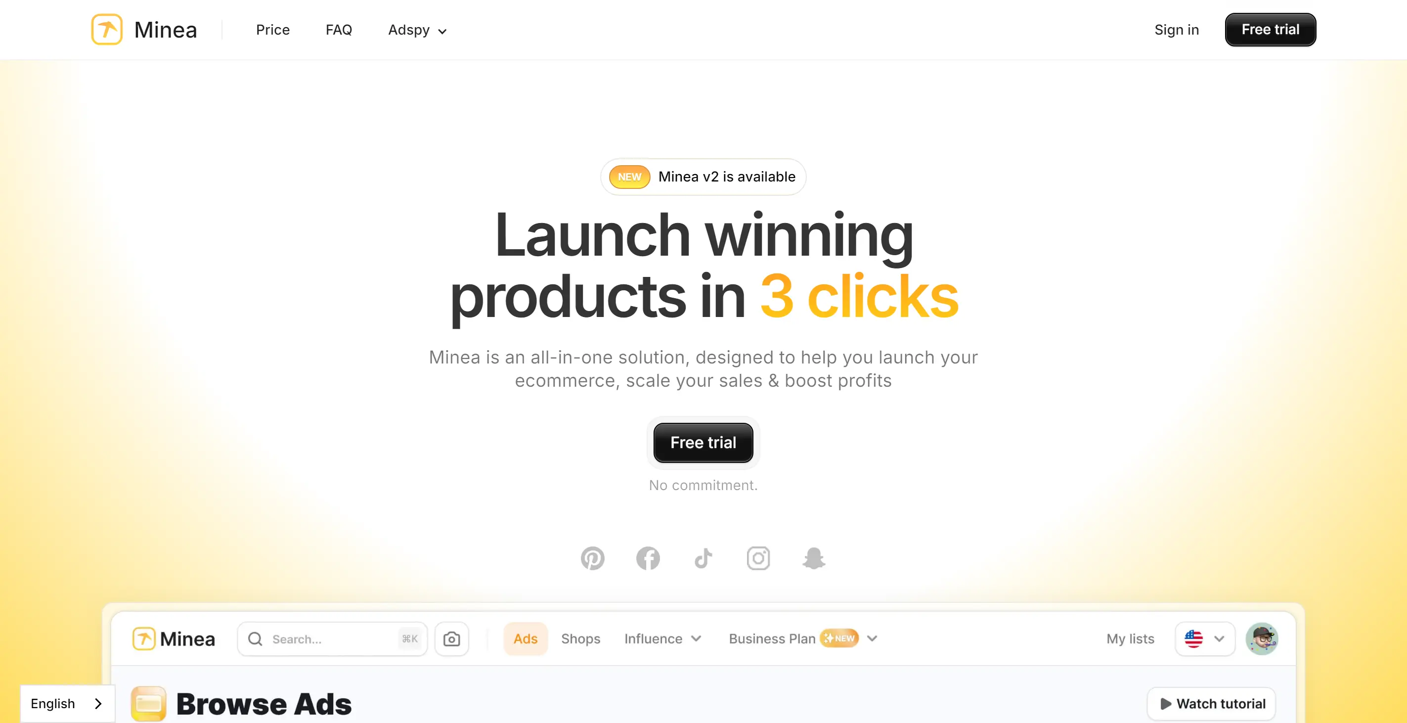 Minea - Adspy for Ecommerce and Dropshipping products Minea - Adspy for Ecommerce and Dropshipping products